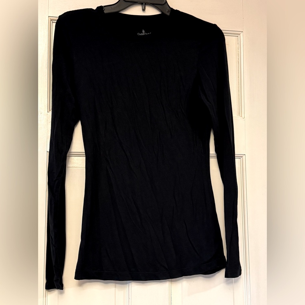 Cuddl Duds Classic Black‎ Long Sleeve Tee